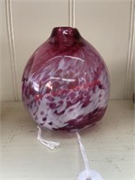 Pink Swirl Art Glass