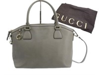 GUCCI Gray Interlocking 2 Way Shoulder Bag