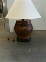Hand painted Leviton Asian lamp