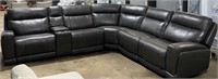 Lauretta 6-pc Leather Power Reclining Sectional