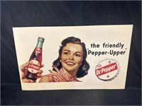 Dr. Pepper Card Stock Advertisement Sign