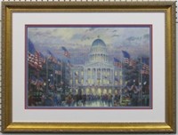 FLAGS OVER THE CAPITAL GICLEE BY THOMAS KINKADE