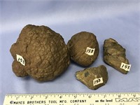 Lot of 4, geode specimens, raw in natural form, fr