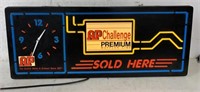 AP Challenge Premium Muffler lighted sign/clock