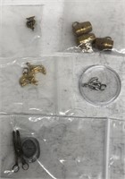 Monopoly pieces, horse pendant, barrel pendant