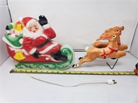 Empire Santa blow mold with reindeer