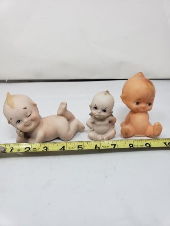 Kewpie cuties and a rubber baby