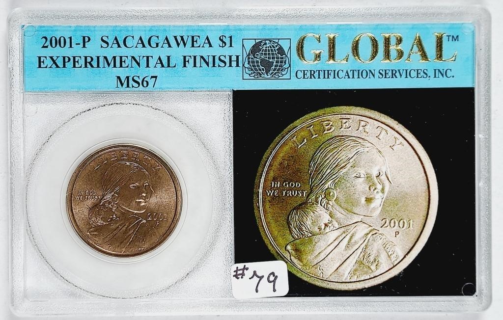 2001-P  Sacagawea Dollar  Experimental Finish