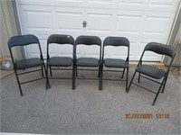 5 Folding Chairs Very good condition