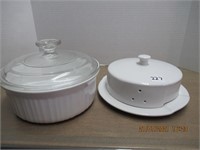 8" Cheese/ Butter dish / 8" Corningware Bowl