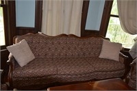 Upholstered Clawfoot Wooden Sofa (Matches Lots 22,