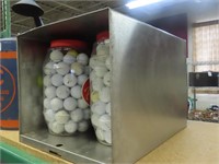 Selection of Golf Balls w/Stainless Bin