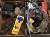 Two Flats of Misc Items- Stud Finder, Testers, Etc