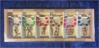 famous places wine charms  new in box