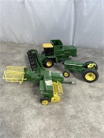 ERTL John Deere combine, tractor, and farm