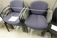 10 Blue Stacking Chairs