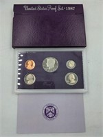1987 US Mint proof set coins