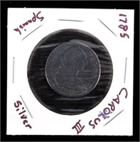 Mexico Carolus III 1785 Silver 2 Reales Coin