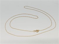 18kt Yellow Gold Necklace Chain 18" Long