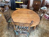 Oval table with 4 chairs