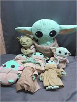Star Wars Baby Grogu and Yoda Plush Lot