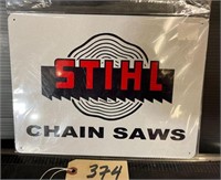 Stihl Chain Saws Metal Sign