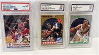 3 GRADED NBA STARS CARDS