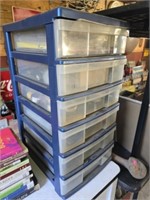 Plastic drawer with misc items