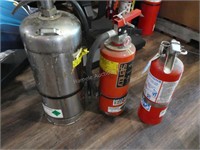 3 fire extinguishers