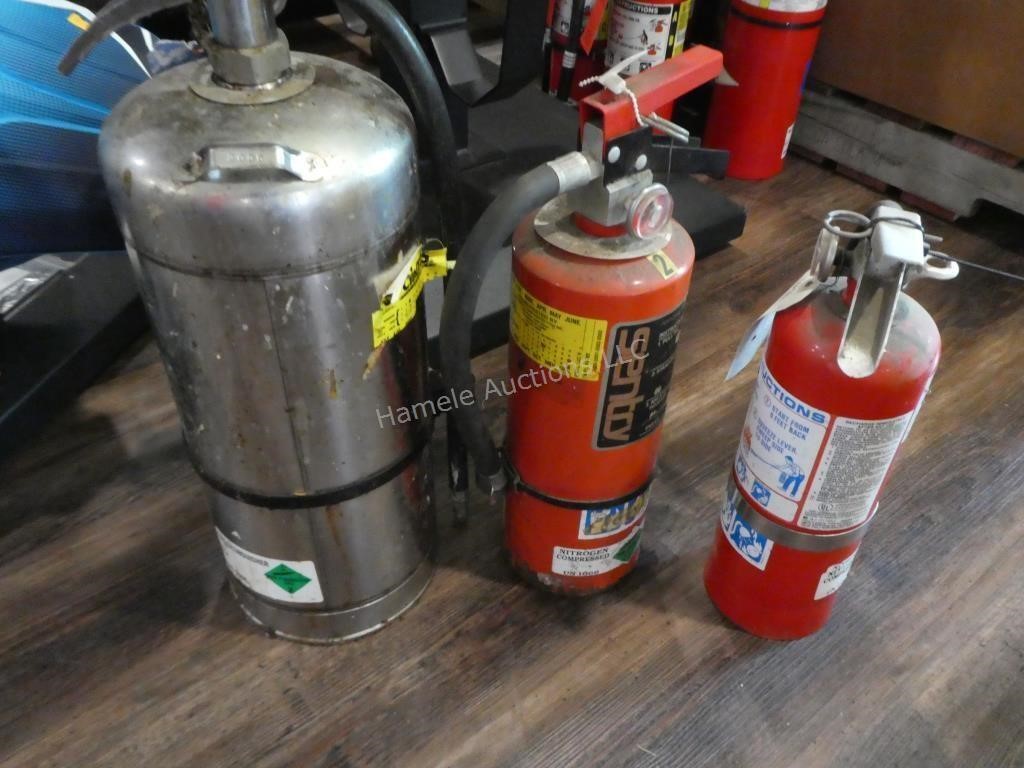3 fire extinguishers