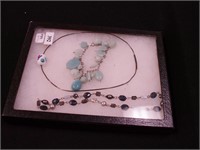 Three pieces of sterling jewelry including