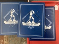 3 Blue Baseball Card Albums