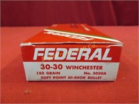 Ammo: 30-30 Win, Federal 150 Gr. Soft Point