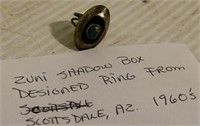 Vintage Zuni Shadow Box Ring