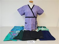 11 Assorted Women's Small Scrub Tops & Pants
