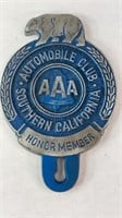 AAA  AUTOMOTIVE CLUB LICENSE PLATE SIGN