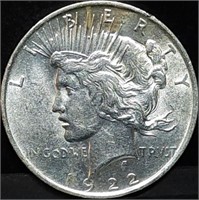 1922 Peace Silver Dollar Unc