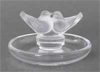 Lalique Frosted "Deux Colombes"  Ring Tray