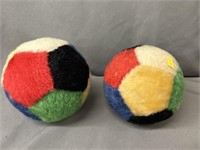 (2) Steiff Mohair Soccer Balls