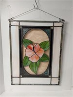 Stained Glass  Panel W/Flower U13C
