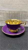 Rare Royal Albert Purple With Gold Interior Cup &