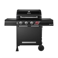(See Photo) 4-Burner Propane Gas Grill in Matte Bl