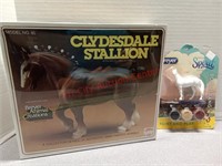 Clydesdale Stallion hand painted horses, Breyer