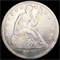 1860-O Seated Liberty Half Dollar LIGHTLY