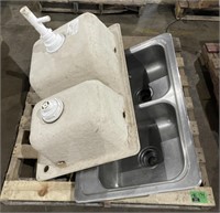 Two Basin Stainless Steel And Plastic Utility