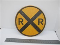 NEW ROUND RAILROAD CROSSING SIGN