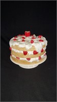 Vintage Ceramic Strawberry Shortcake Cake Stand