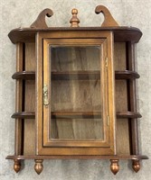 Wood  Wall Curio Cabinet/ Shelf