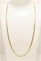 18" Italian 10K Y Gold Mariner Link Necklace 3.2g