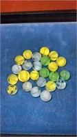 fluorescent. Cats eye marbles